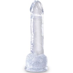 Pénis Realístico Transparente com Testículos 15.2 Cm