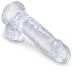 Penis Clar Realista Amb Testicles 15.2 Cm Transparent
