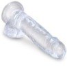 Penis Transparent Realist cu Testicule 15.2 Cm