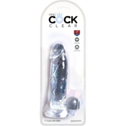 Klar Realistisk Penis Med Testiklar 15.2 Cm Transparent