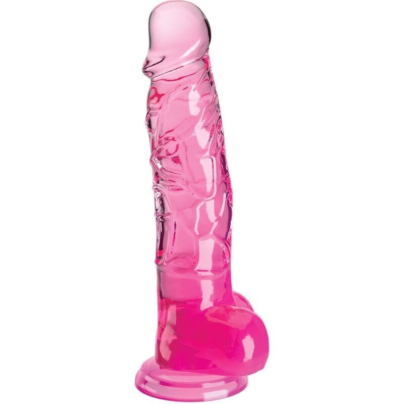 Clear Pene Realistico Con Testiculos 16.5 Cm Rosa