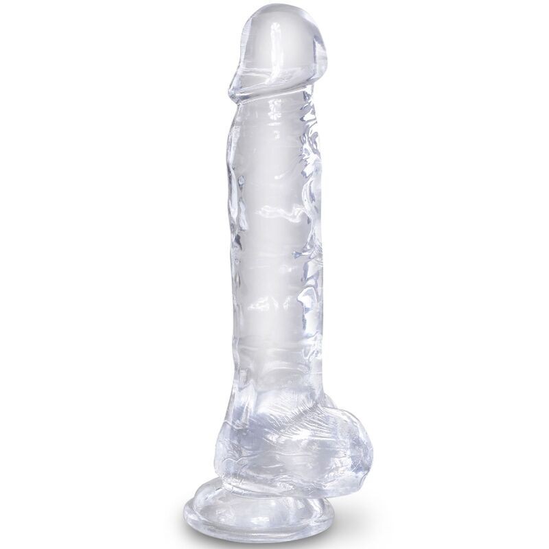 Clear Pene Realistico Con Testiculos 16.5 Cm Transparente