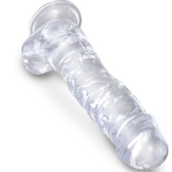 Pénis Realístico Transparente com Testículos 16.5 Cm Clear