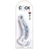 Pénis Realístico Curvado Transparente com Testículos 16,5 cm Clear