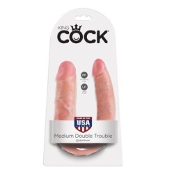 Dildo za dvojno penetracijo 13.9 cm Natural
