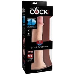 Kolminkertaisen tiheyden dildo 23 cm