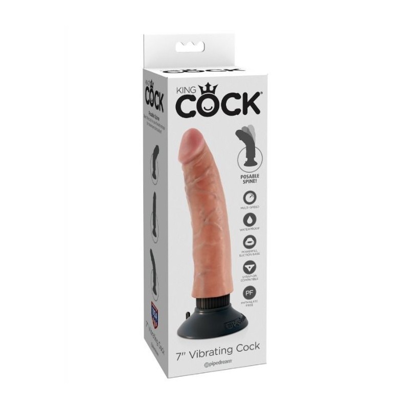 Vibrirajoči dildo 17.78 Cm Naraven