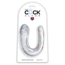 Double Trouble Dildo Dubbel 33 Cm Transparent