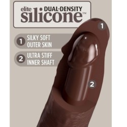 Elite Realistischer Silikon Dildo 17.8 Cm Braun
