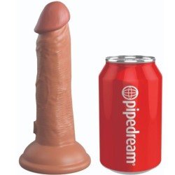 Elite Realistisk Dildo Vibrator & Silikon 15.2 Cm Karamell