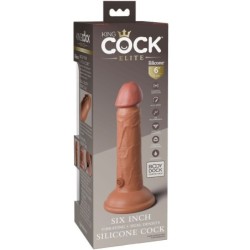 Elite Realistisk Dildo Vibrator & Silikon 15.2 Cm Karamell