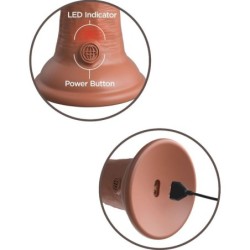 Elite Realistični Dildo Vibrator & Silikon 20.3 Cm Karamel