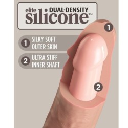 Elite Realistiškas Dildo Vibratorius & Silikonas Nuotolinio Valdymo Pultas 17.8 Cm