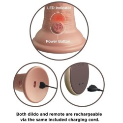 Elite Realistic Dildo Vibrator & Silicone Remote Control 23 Cm