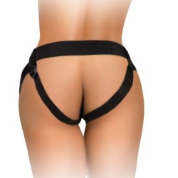 Elite Kit Nastavitelný Postroj Deluxe Kroužek s Varlemi & Dildo 20.3 Cm