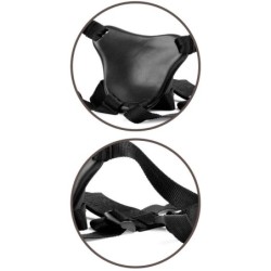 Elite Kit Arnês Ajustável Deluxe Anel Com Testículos & Dildo 20.3 Cm