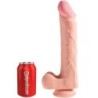 Realistische 3D Penis Met Testikels 24.8 Cm Naturel