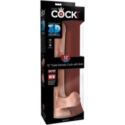 Realistisk 3D Penis Med Testiklar 24.8 Cm Naturlig