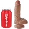 Realistische Penis met Ballen 13.2 Cm Caramel