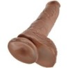 Realistický Penis s Gulemi 19.8 Cm Karamel