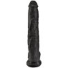 Realistisk Penis Med Testikler 30.5 Cm Sort