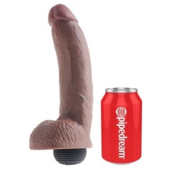 Realistyczny Penis Z Funkcją Wytrysku Brązowy 22.86 Cm