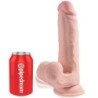 Plus 3D Dildo z Ruchomymi Jajkami 20.3 Cm