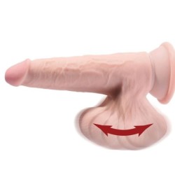 Plus 3D Dildo Schwingende Hoden 24,5 Cm Natur