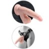 Plus 3D Dildo s pohyblivými guľami 24,5 cm Natural