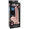 Plus 3D Dildo con Palle Oscillanti 24.5 Cm Naturale