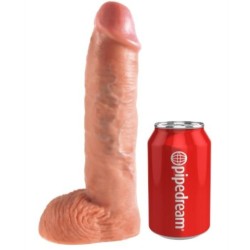 Strap-On Com Dildo Oco 25.5 Cm E Alças Cor De Pele