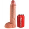 Strap-On Com Dildo Oco 25.5 Cm E Alças Cor De Pele