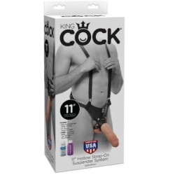 Strap-On Com Dildo Oco 28 Cm E Alças Cor da Pele