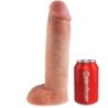 Strap-On Com Dildo Oco 28 Cm E Alças Cor da Pele