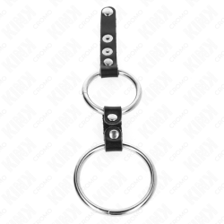 Varpos Žiedas Dvigubas 3.8 Cm Iki 5 Cm Sujungti Oda