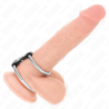 Dvojitý Penový Krúžok Kovový 3.7 Cm A 5 Cm Spojené Popruhom Z Polyuretánovej Kože Model 2