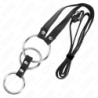 Anel Peniano Metal Triplo 3.8 Cm A 5 Cm Com Cinto Poliuretano 112 Cm