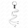 Penisring Triple Metall Verchromt 3 Cm Bis 4.5 Cm Mit Metallkette 26 Cm Und Nippelklemmen