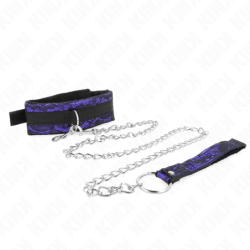 Halsband Med Koppel 105 Cm Kort Spets Sammet Med Nylonkant 44 X 5.5 Cm