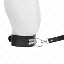 Coleira Com Trela 116 Cm Com Tachas Trela Polipele 50 X 5 Cm