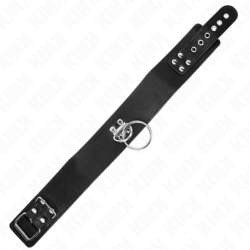 Halsband Met Riem 116 Cm Met Noppen Polyurethaan Lederlook Riem 50 X 5 Cm