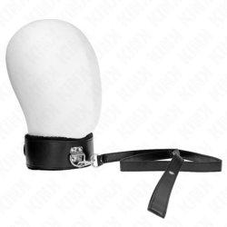 Coleira Com Trela 116 Cm Com Tachas Prateadas Modelo 4 Preto Ajustável 40-48 Cm X 6 Cm