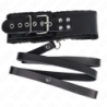 Collier Avec Laisse 116 Cm En Cuir Noir Ajustable 40-48 Cm X 6 Cm