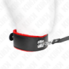 Halsband Med Koppel 116 Cm Läder Röd Justerbar 40-48 Cm X 6 Cm
