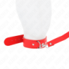 Collare Con Guinzaglio 116 Cm Sottile Rosso Regolabile 32-50 Cm X 8 Cm