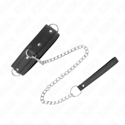Collier Avec Laisse 65 Cm 3 Anneaux Modèle 1 Ajustable 38-49 Cm X 5 Cm