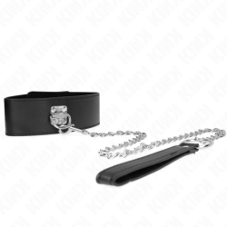 Collar Amb Corretja 65 Cm Ample Negre Ajustable 33.5-41 Cm X 5 Cm