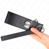 Colier Cu Lesă 65 Cm Lat Negru Ajustabil 33.5-41 Cm X 5 Cm