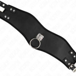 Kakla siksna ar pavadu 65 cm plats melns regulējams 40-55 cm x 10 cm