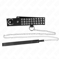 Collar With 65 Cm Leash With Adjustable Sparkles 37-42 Cm X 5.3 Cm